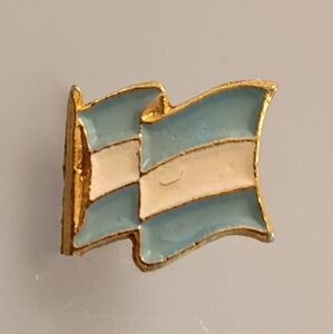 Argentina Gold and Blue Flag Pin, vintage